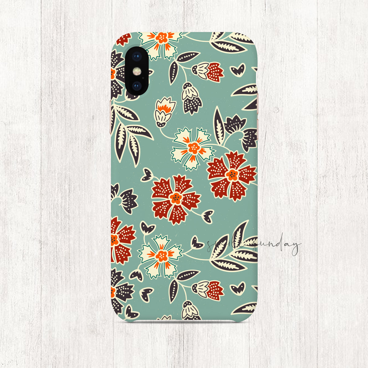 Batik Floral iPhone Samsung Case